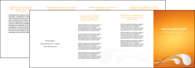 realiser depliant 4 volets  8 pages  orange abstrait abstraction MFLUOO62091
