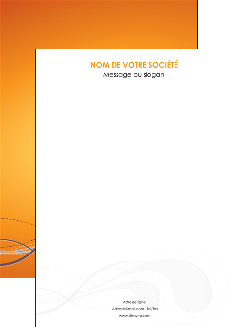 personnaliser modele de affiche orange abstrait abstraction MFLUOO62093