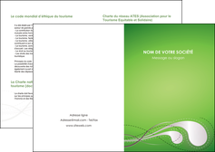 creer modele en ligne depliant 2 volets  4 pages  vert abstrait abstraction MFLUOO62107