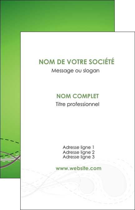 imprimer carte de visite vert abstrait abstraction MLIGLU62111