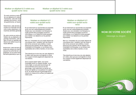 personnaliser modele de depliant 3 volets  6 pages  vert abstrait abstraction MLIGLU62127