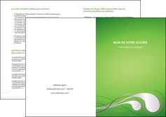 cree depliant 2 volets  4 pages  vert abstrait abstraction MFLUOO62141