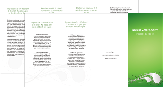 cree depliant 4 volets  8 pages  vert abstrait abstraction MLIGLU62147