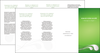 cree depliant 4 volets  8 pages  vert abstrait abstraction MFLUOO62147