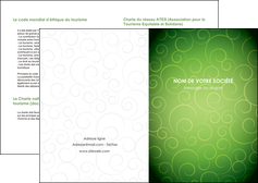 imprimerie depliant 2 volets  4 pages  vert vignette fonce MIF62165