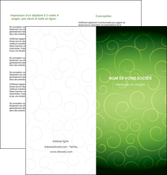 imprimerie depliant 2 volets  4 pages  vert vignette fonce MIF62187