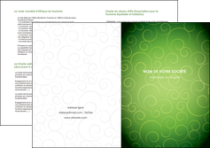 exemple depliant 2 volets  4 pages  vert vignette fonce MIF62199