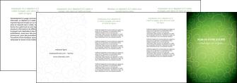 exemple depliant 4 volets  8 pages  vert vignette fonce MIF62201