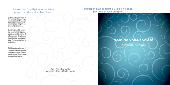 modele en ligne depliant 2 volets  4 pages  abstrait arabique design MIDBE62293