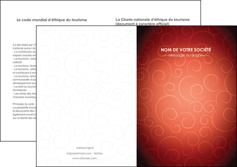 creer modele en ligne depliant 2 volets  4 pages  rouge couleur couleurs MFLUOO62415