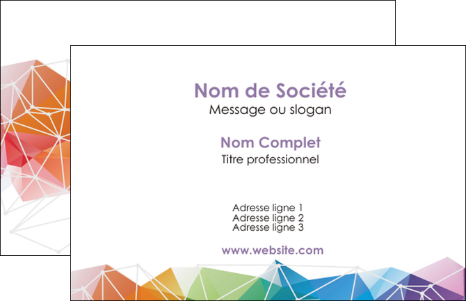 faire modele a imprimer carte de visite graphisme arc en ciel bleu abstrait MFLUOO62433