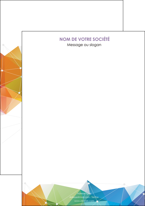 personnaliser modele de affiche graphisme arc en ciel bleu abstrait MFLUOO62441