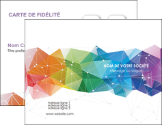 personnaliser modele de carte de visite graphisme arc en ciel bleu abstrait MFLUOO62443
