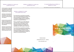 personnaliser modele de depliant 3 volets  6 pages  graphisme arc en ciel bleu abstrait MFLUOO62459
