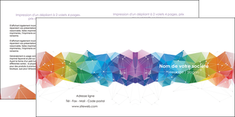 creation graphique en ligne depliant 2 volets  4 pages  graphisme arc en ciel bleu abstrait MFLUOO62463