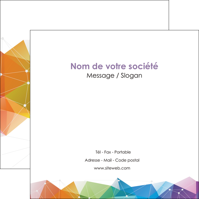 impression flyers graphisme arc en ciel bleu abstrait MFLUOO62465
