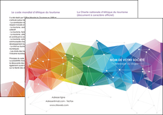 personnaliser maquette depliant 2 volets  4 pages  graphisme arc en ciel bleu abstrait MFLUOO62473