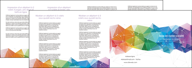 faire depliant 4 volets  8 pages  graphisme arc en ciel bleu abstrait MFLUOO62477