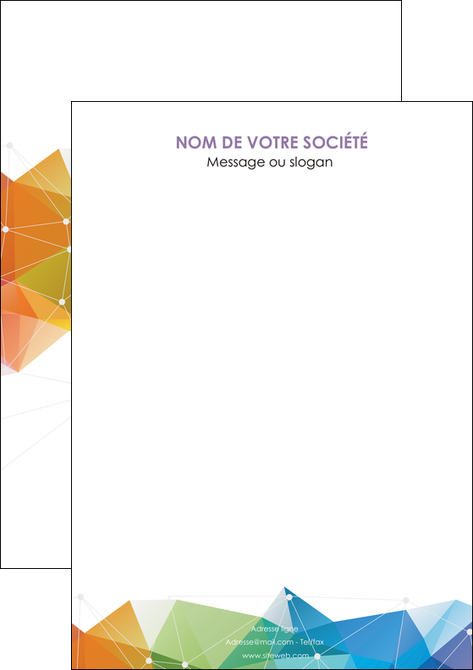 modele en ligne flyers graphisme arc en ciel bleu abstrait MFLUOO62479