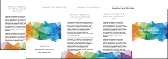 realiser depliant 4 volets  8 pages  graphisme arc en ciel bleu abstrait MFLUOO62483