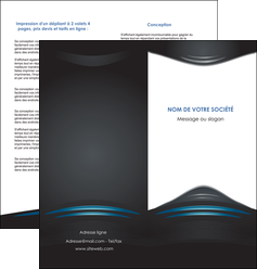 impression depliant 2 volets  4 pages  gris bleu couleurs froides MLIGBE62795