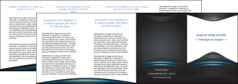 cree depliant 4 volets  8 pages  gris bleu couleurs froides MLIGBE62815