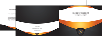 modele en ligne depliant 2 volets  4 pages  web design noir simple professionnel MLIG63585