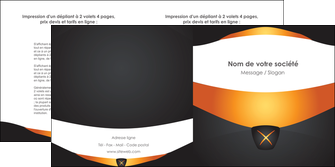 personnaliser maquette depliant 2 volets  4 pages  web design noir simple professionnel MLIG63597