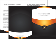 faire depliant 2 volets  4 pages  web design noir simple professionnel MLIG63607