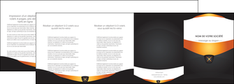 faire depliant 4 volets  8 pages  web design noir simple professionnel MLIG63611