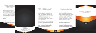 modele en ligne depliant 4 volets  8 pages  web design noir simple professionnel MLIG63617