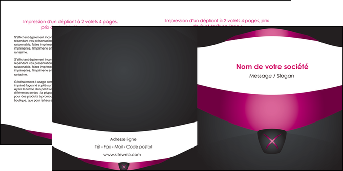 personnaliser modele de depliant 2 volets  4 pages  gris gris fonce mat MIDBE63857