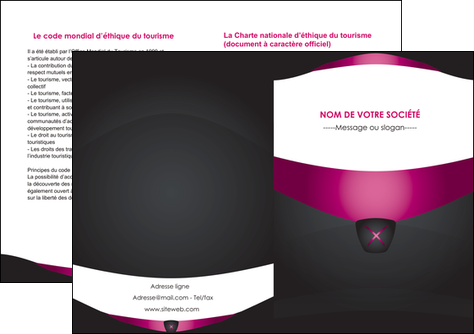creer modele en ligne depliant 2 volets  4 pages  gris gris fonce mat MIDBE63867