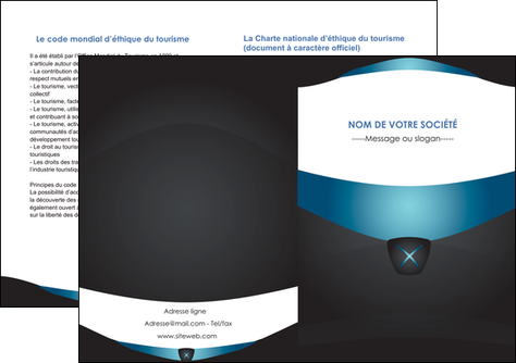 imprimerie depliant 2 volets  4 pages  gris gris fonce mat MLGI63937
