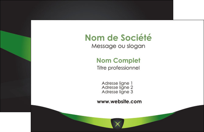faire modele a imprimer carte de visite gris vert fond MFLUOO64001