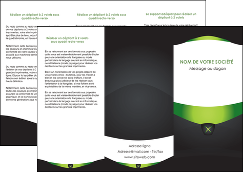 impression depliant 3 volets  6 pages  gris vert fond MFLUOO64027
