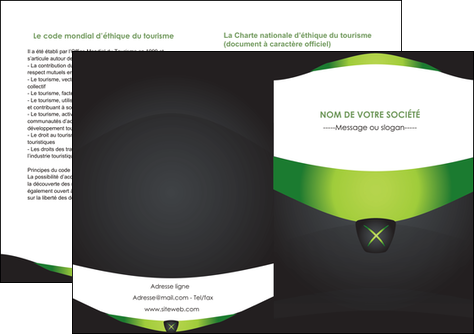 imprimer depliant 2 volets  4 pages  gris vert fond MFLUOO64041