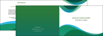 imprimerie depliant 2 volets  4 pages  vert bleu couleurs froides MLGI64179