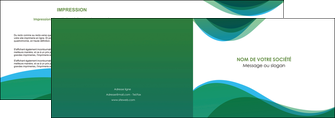 modele depliant 2 volets  4 pages  vert bleu couleurs froides MLGI64181
