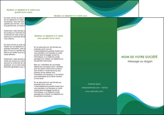 imprimerie depliant 3 volets  6 pages  vert bleu couleurs froides MLGI64189