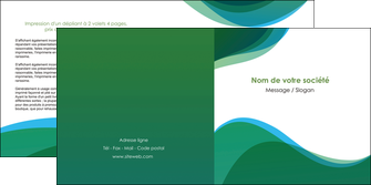 modele depliant 2 volets  4 pages  vert bleu couleurs froides MLGI64193