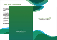 creation graphique en ligne depliant 2 volets  4 pages  vert bleu couleurs froides MLGI64203