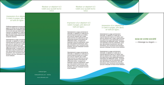 modele depliant 4 volets  8 pages  vert bleu couleurs froides MLGI64211
