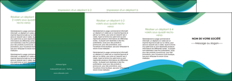 maquette en ligne a personnaliser depliant 4 volets  8 pages  vert bleu couleurs froides MLGI64213