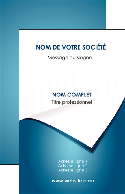 personnaliser modele de carte de visite bleu fond  bleu couleurs froides MFLUOO64247