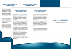 modele depliant 3 volets  6 pages  bleu fond  bleu couleurs froides MFLUOO64263