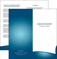 creer modele en ligne depliant 2 volets  4 pages  bleu fond  bleu couleurs froides MFLUOO64265