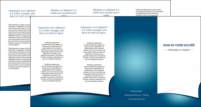 personnaliser modele de depliant 4 volets  8 pages  bleu fond  bleu couleurs froides MFLUOO64283
