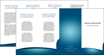personnaliser modele de depliant 4 volets  8 pages  bleu fond  bleu couleurs froides MFLUOO64283