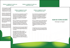 modele en ligne depliant 3 volets  6 pages  vert fond vert abstrait MLIGCH64367